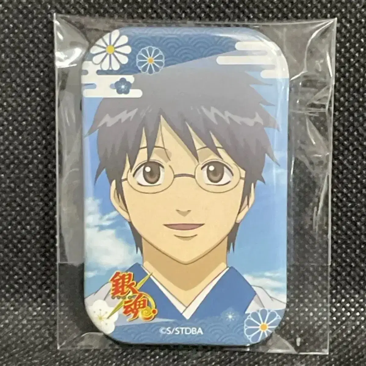 Antique Gintama Shimura Shinpachi Square Can Badge