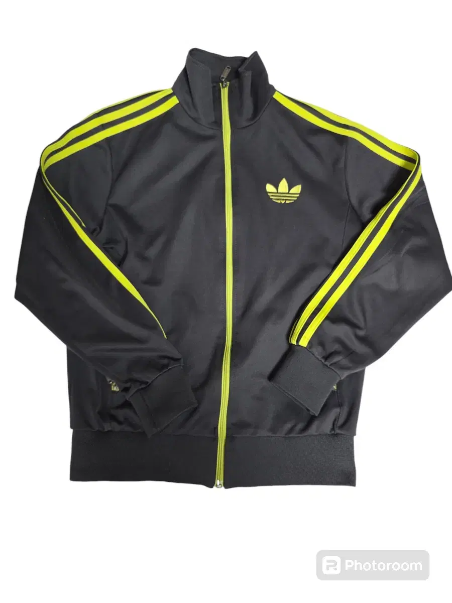 adidas Trefoilogo Tracktop Jersey Charcoal Fluorescent M