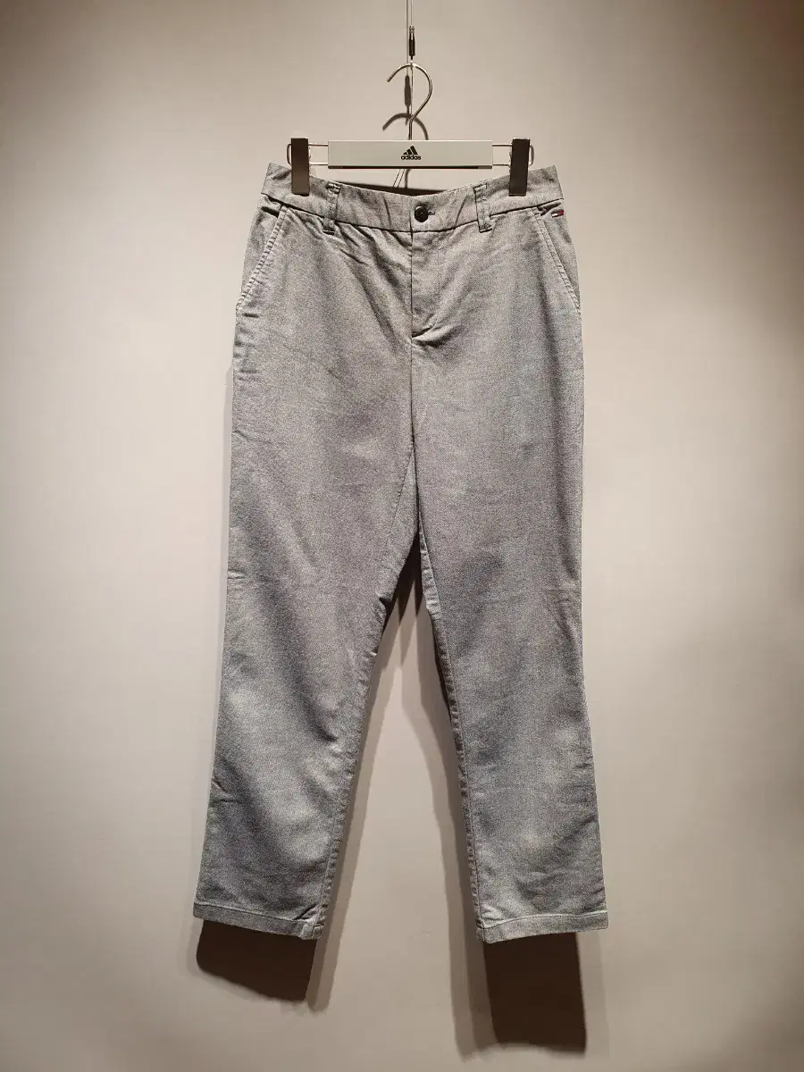 [FREE SHIPPING] Tommy Jins Men's Backbanded Cotton Pants S Tommy Hilfiger Gray Slacks