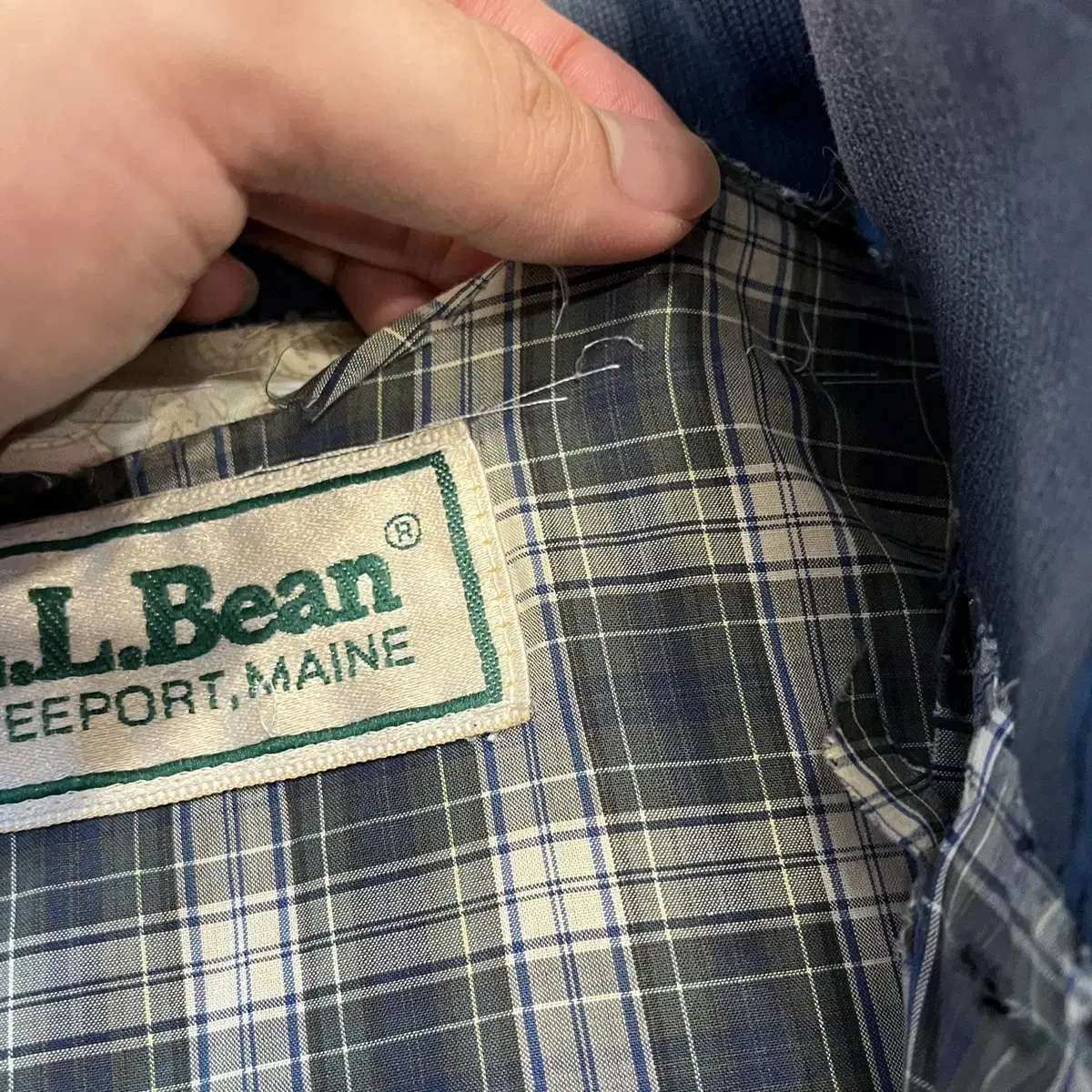 LLbean 엘엘빈 블루 바라쿠다 코튼 자켓