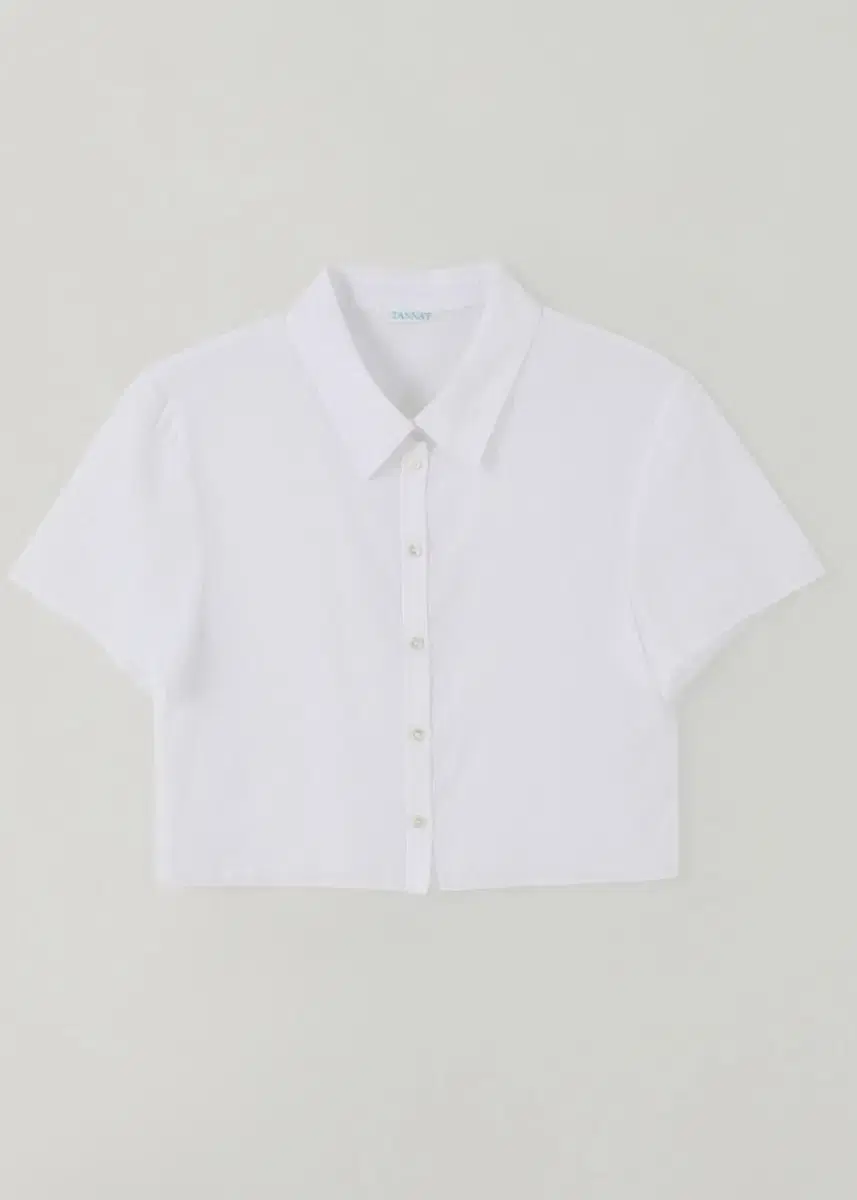 (1회 착용) 타낫 - Crop stripe shirt / white