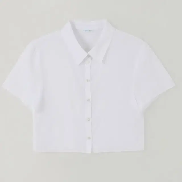 (1회 착용) 타낫 - Crop stripe shirt / white