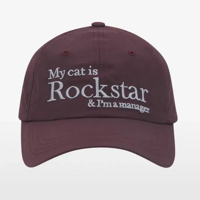 Joegush Rockstar cat Nylon cap Burgundy