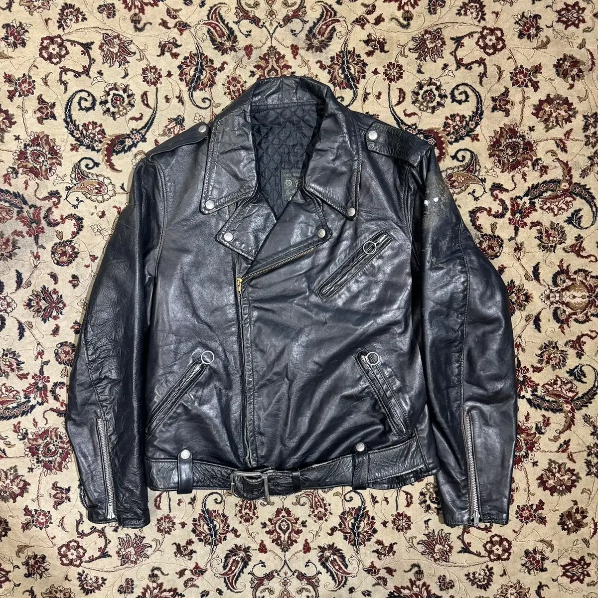 70's Brooks Double Rider Leather Jacket (42)