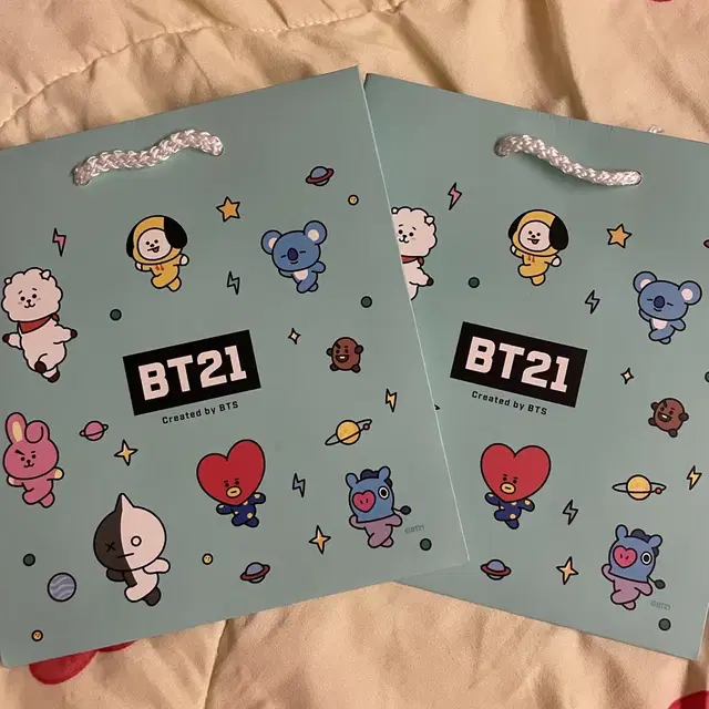 BTS BT21 ost 쇼핑백 2개 일괄