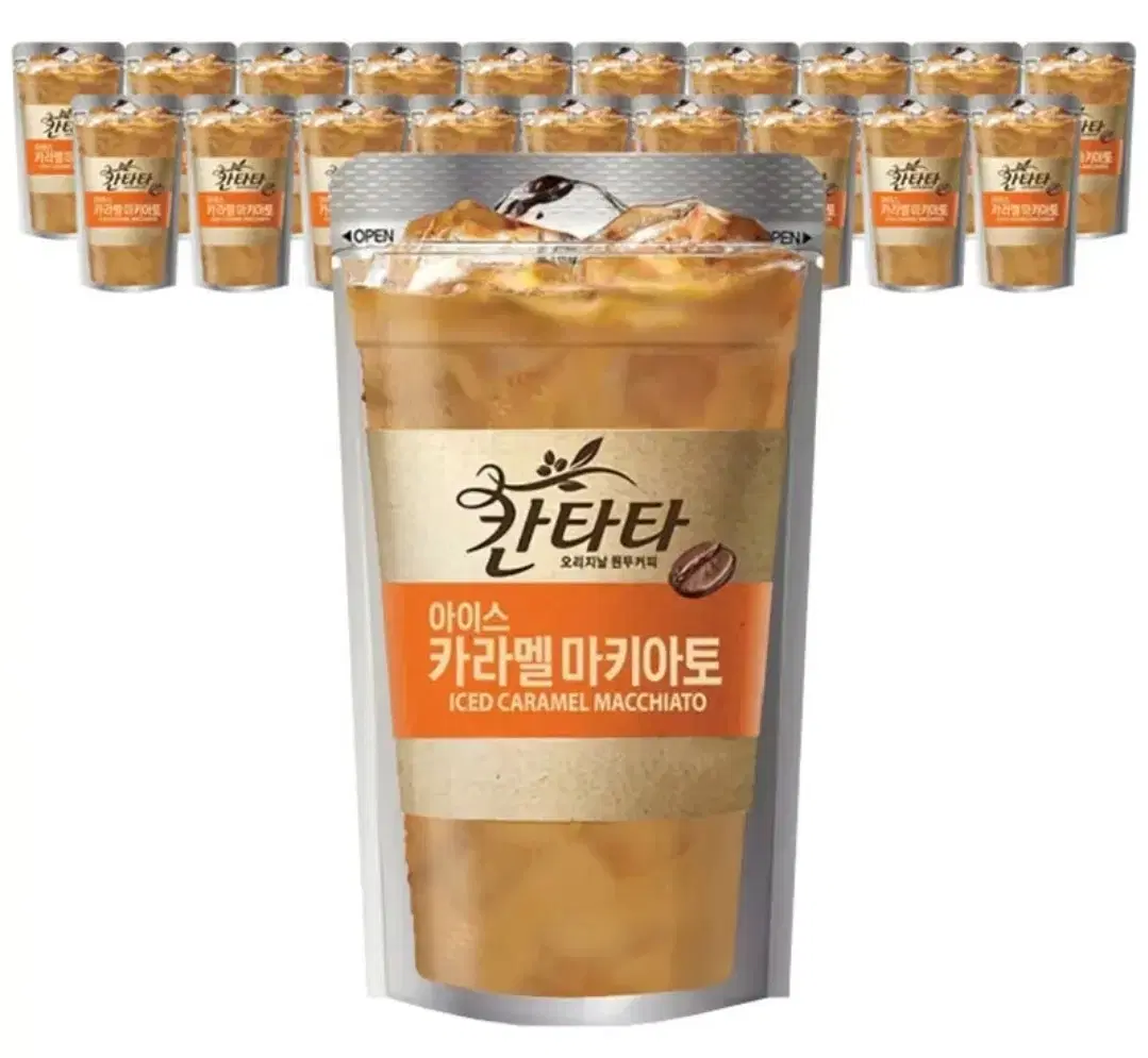 칸타타 카라멜마끼야또 230ml 20개 아이스 파우치 커피