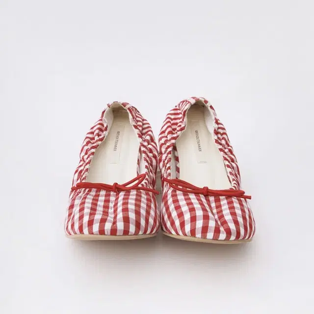 위드아웃썸머 Feebie flat shoes_check red