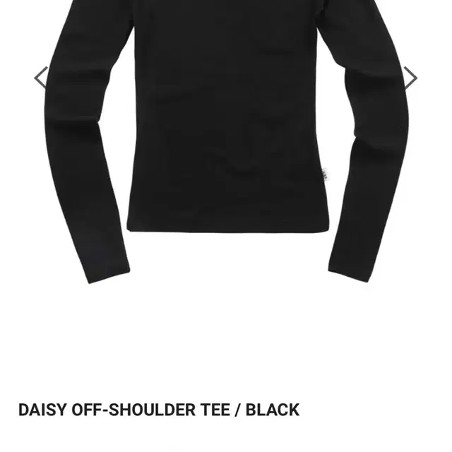 애즈온 ASON DAISY OFF-SHOULDER TEE BLACK