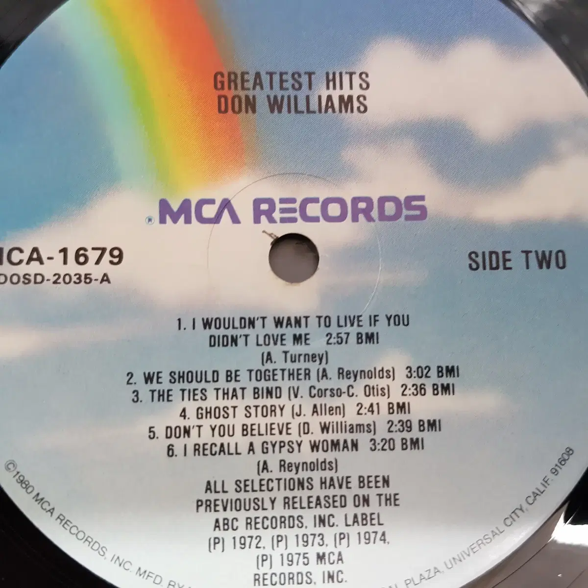 Don Williams Greatest Hits  LP