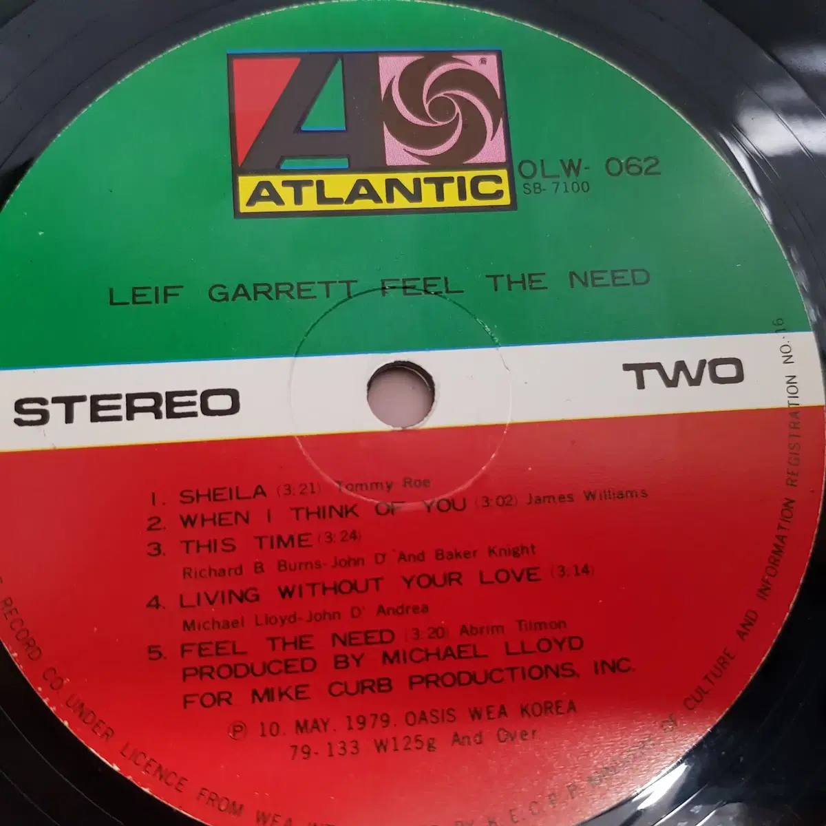 Leif Garrett   Feel The Need  LP