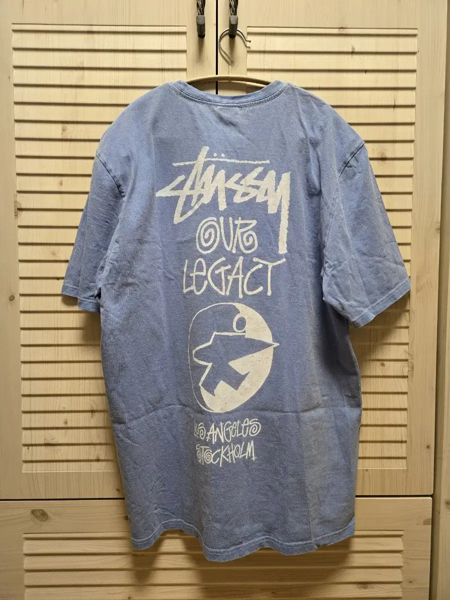 [L] Stussy Haregashi Surfman T-Shirt Bloo