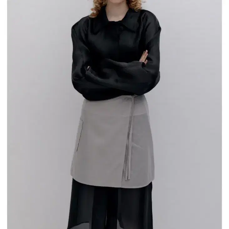 Farven 파르벵 SIDE POCKET WRAP SKIRT_LIGHT