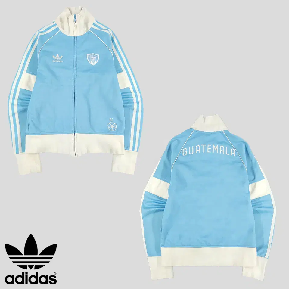 Adidas 00s Light Blue Sky Blue White Trefoil Logo Embroidered Guatemala Patch