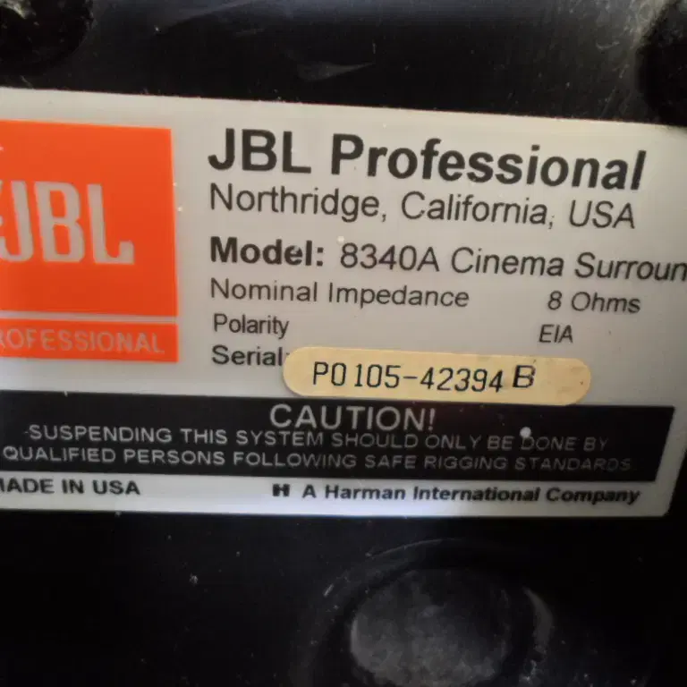 미국산 JBL 8340A 벽걸이타입 스피커 두개 한조판매