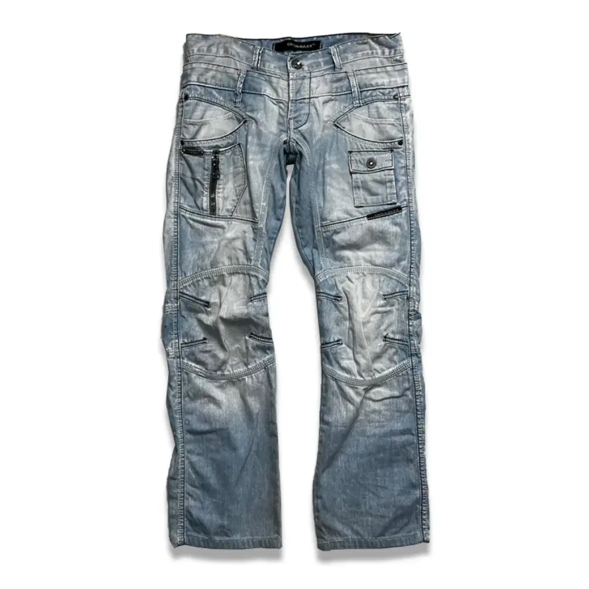 [CIPO & BAXX] Biker Detail Ice Jean