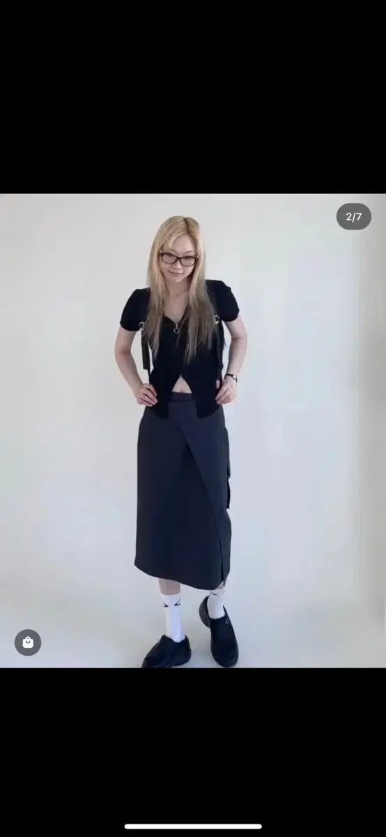 미스치프 카고 미디 스커트 차콜 Mischief Cargo Skirt