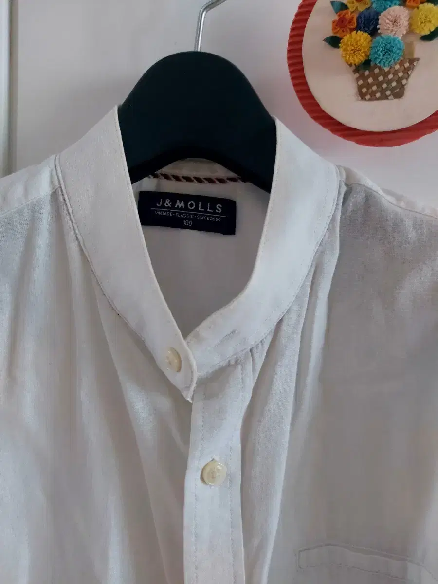 Henley Neck White Shirt