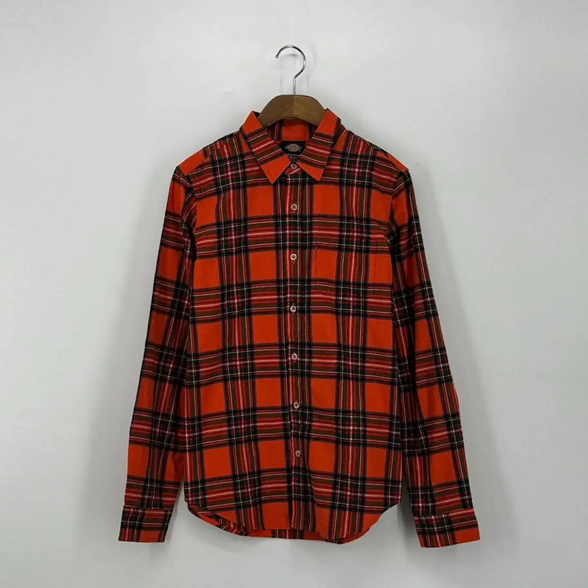 디키즈 체크 남방 셔츠 (S-M size / ORANGE)