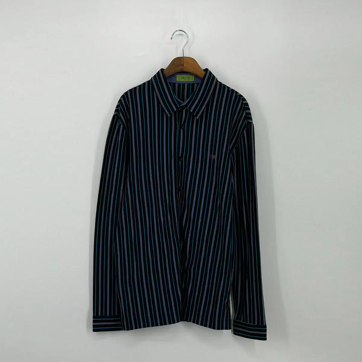 FRION 프라이언 스트라이프 셔츠 남방 (105 size / NAVY)