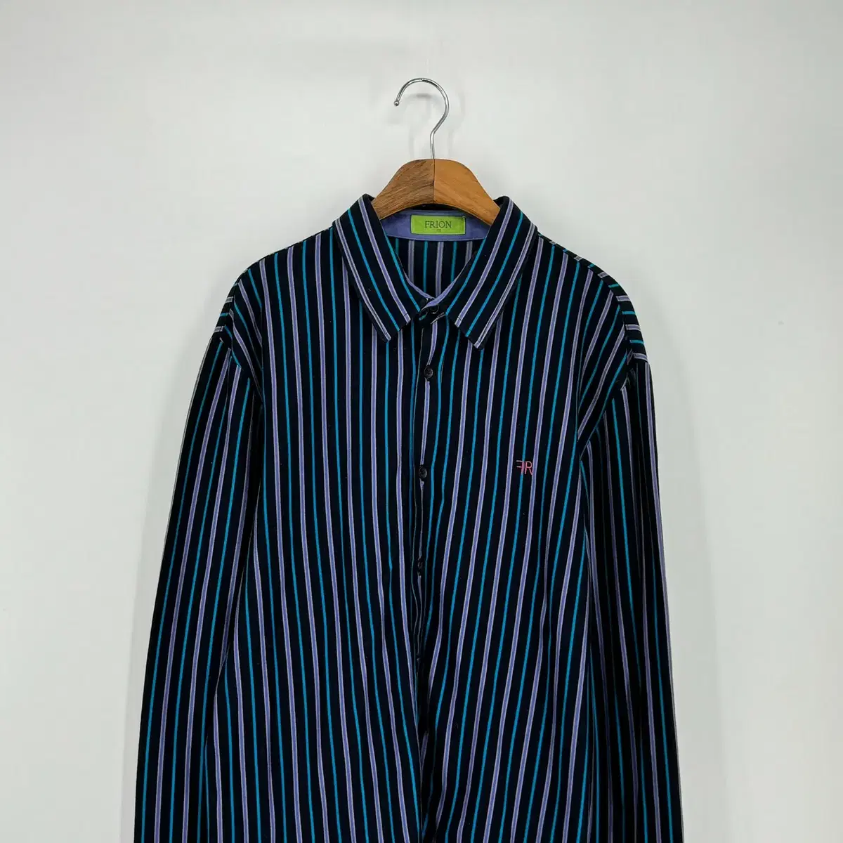 FRION 프라이언 스트라이프 셔츠 남방 (105 size / NAVY)