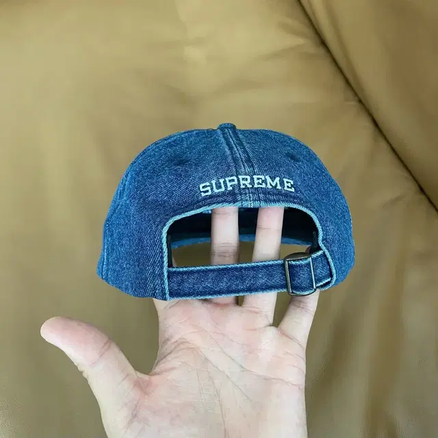 Supreme 슈프림 쥬라기 데님 6패널 볼캡 모자 (Denim)