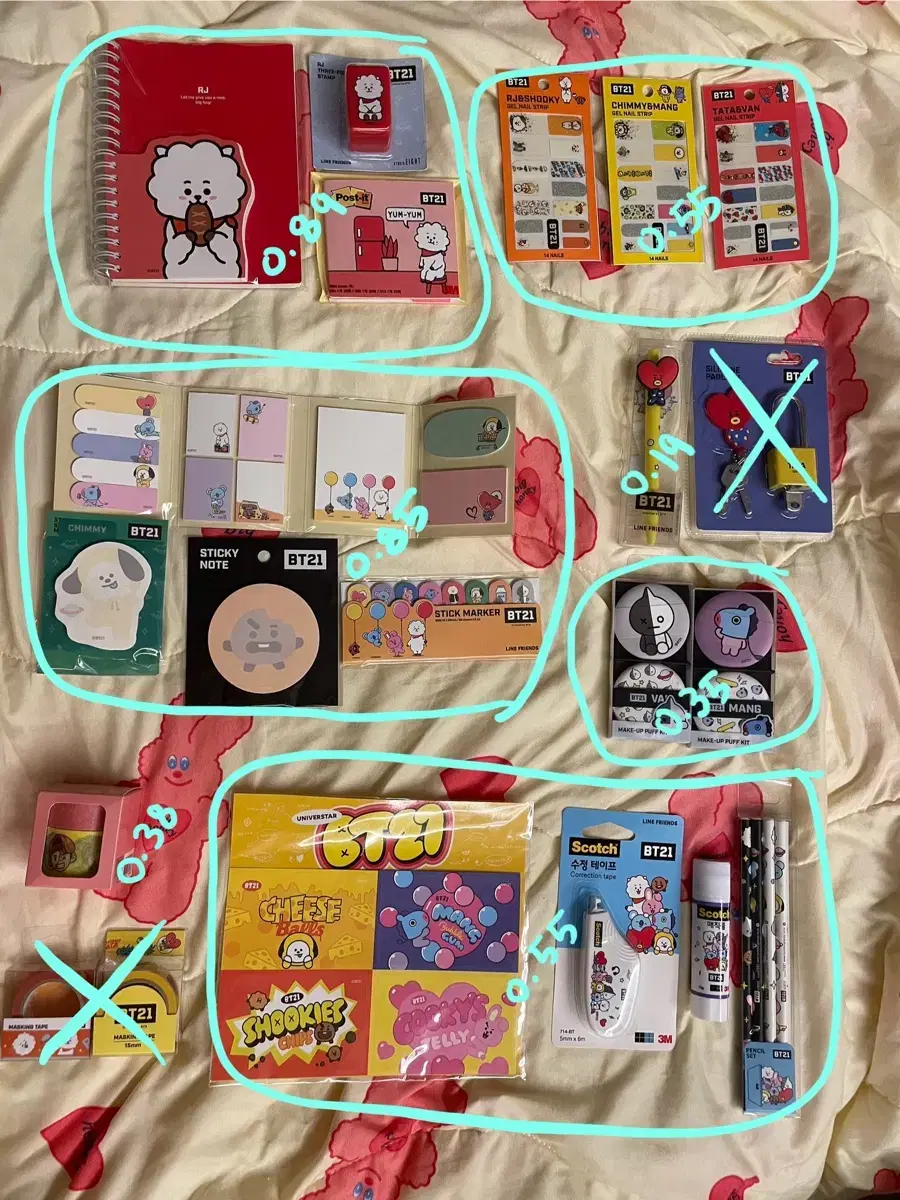 BTS BT21 Stationery Set, sold separately