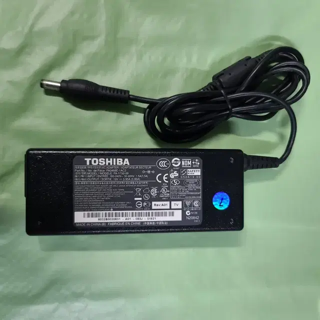 도시바 PA-1750-09, 19V 3.95A, 75W 노트북아답터