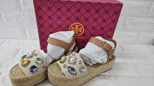 (미사용) Toryburch 토리버치 여자 통굽 샌들