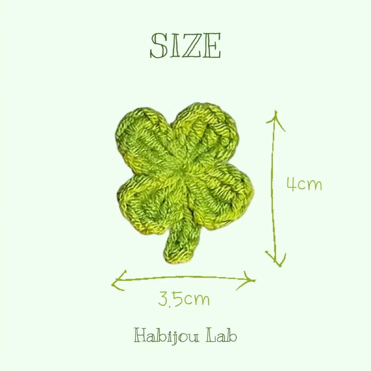 LUCKY CLOVER 네잎클로버 뜨개 키링