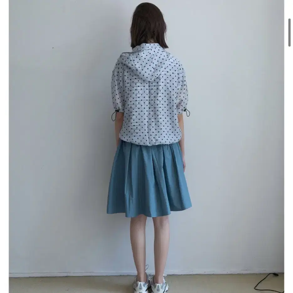 가격내림)Dot Half Hooded Jumper _ Light Gra