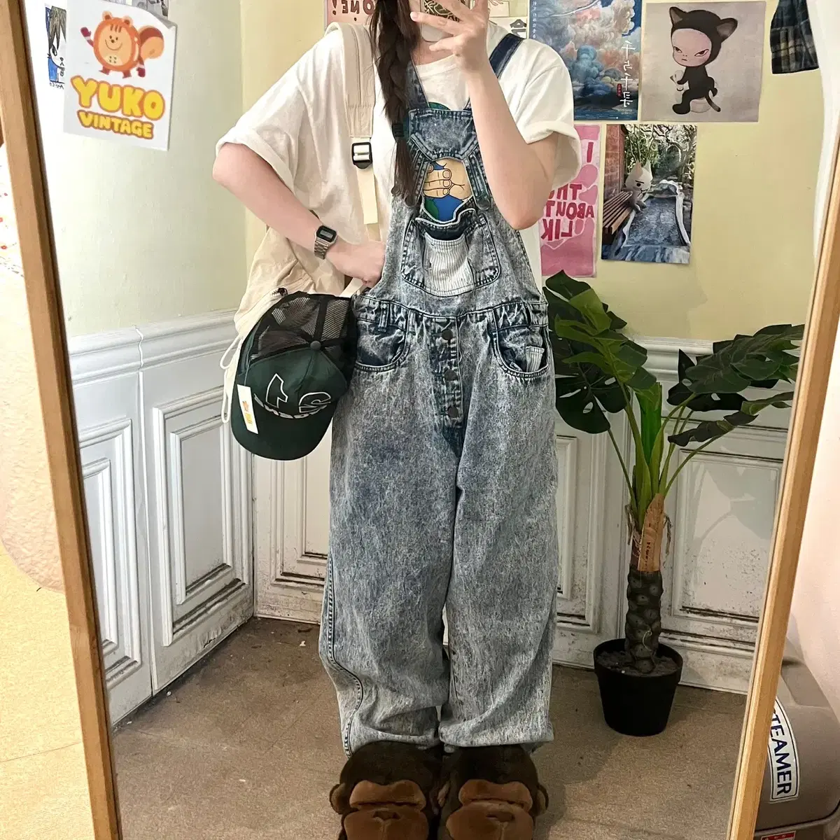 Patch Overalls Vintage Suspenders