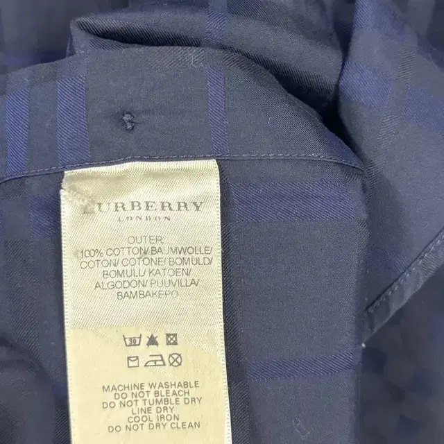 BURBERRY 버버리 네이비 노바체크 셔츠