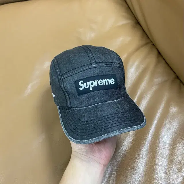 Supreme 슈프림 캠프캡 모자 Cordura Washed Black