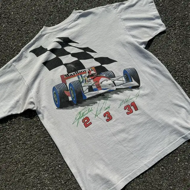 빈티지 90s Marlboro Racing 티셔츠