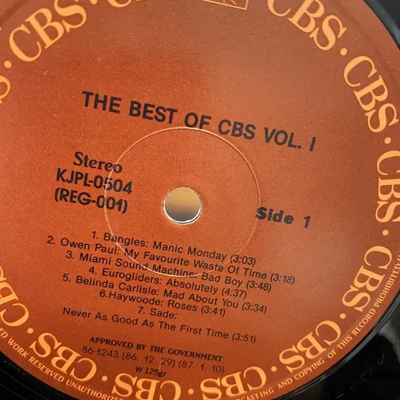 THE BEST OF CBS 1집   LP / AA1599