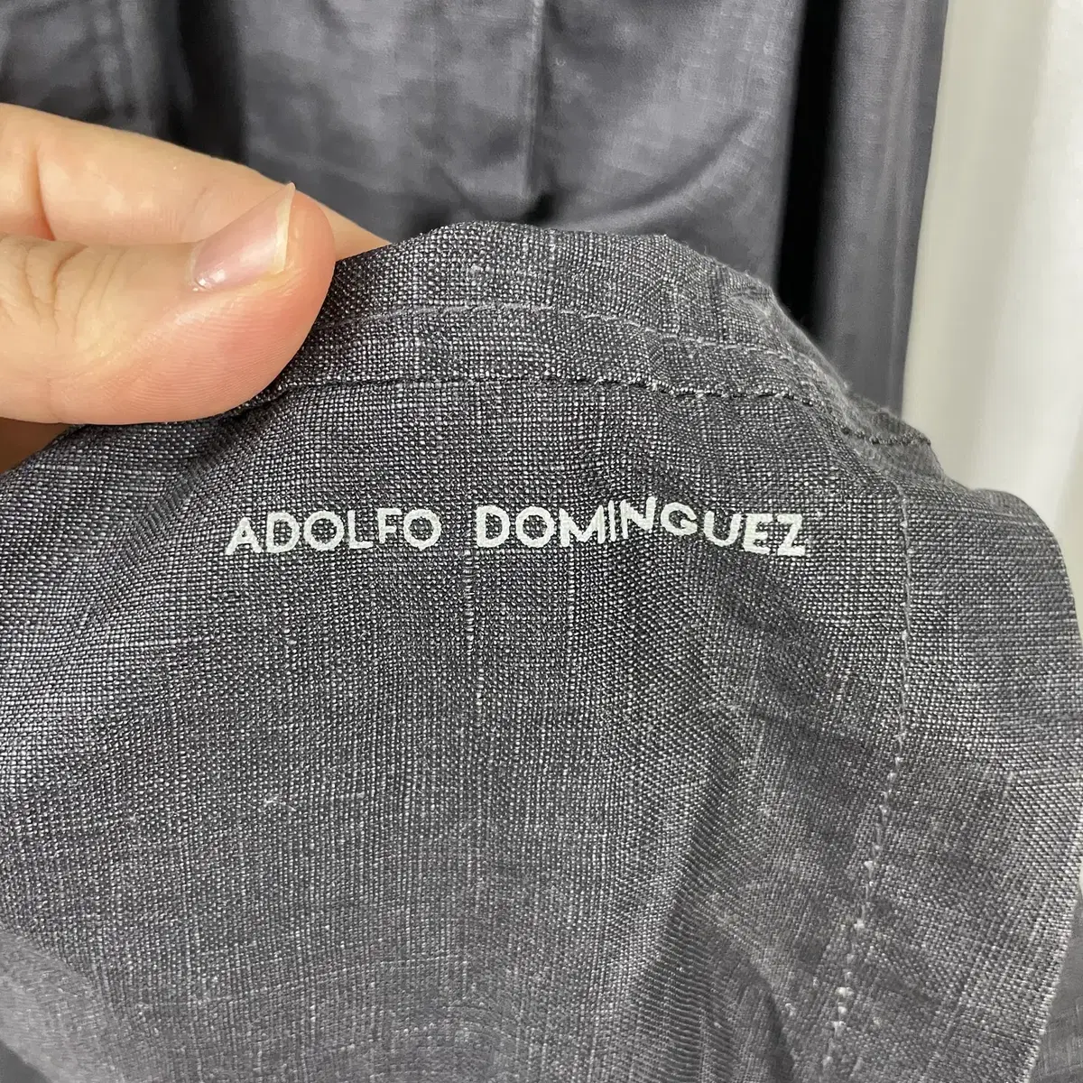 ADOLFO DOMINGUEZ 린넨 밀리터리 자켓