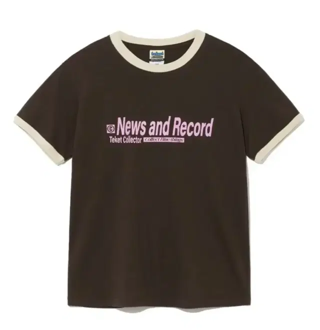 테켓 링거티 브라운 Teket record ringer tee brown