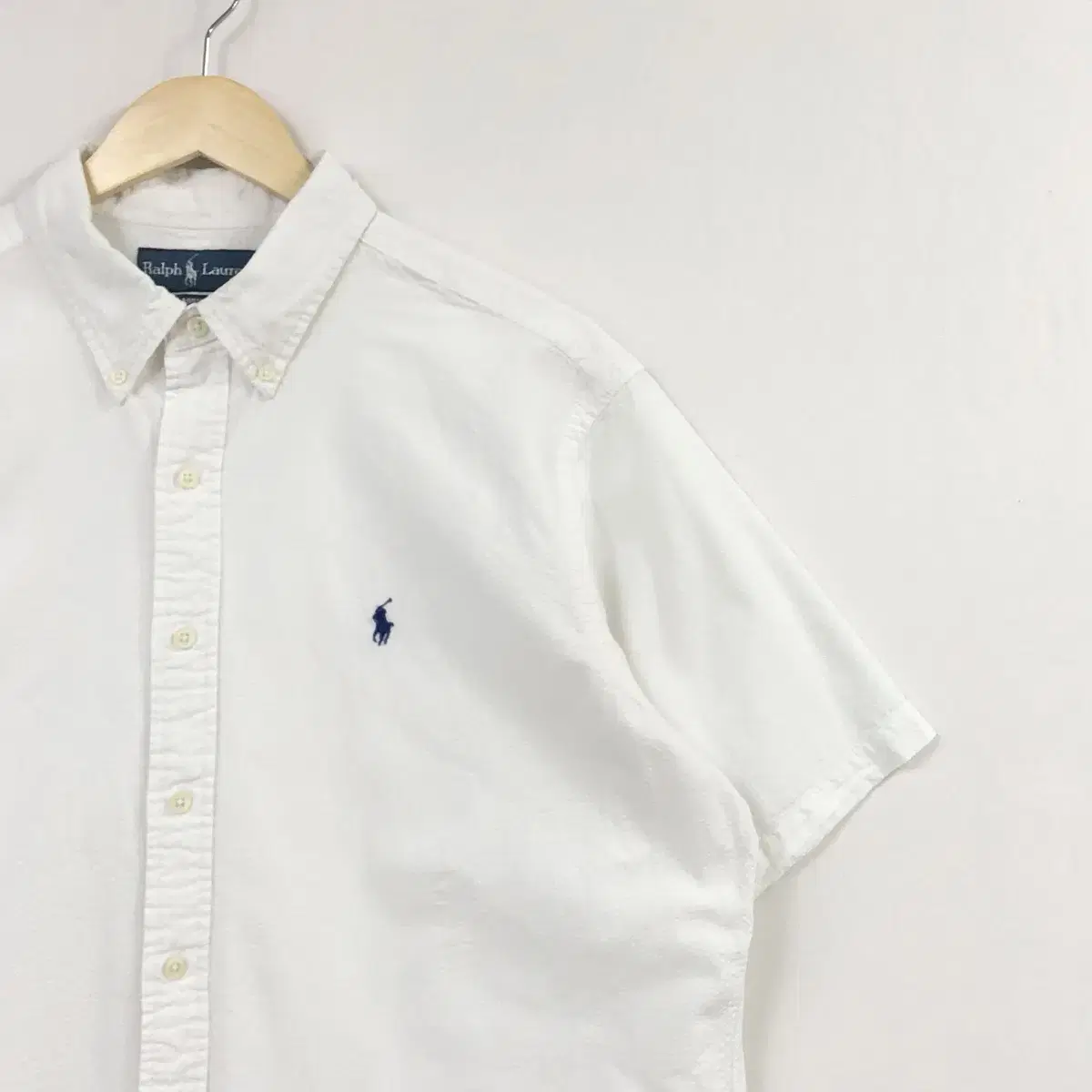 105 Polo Seersucker White Shirt