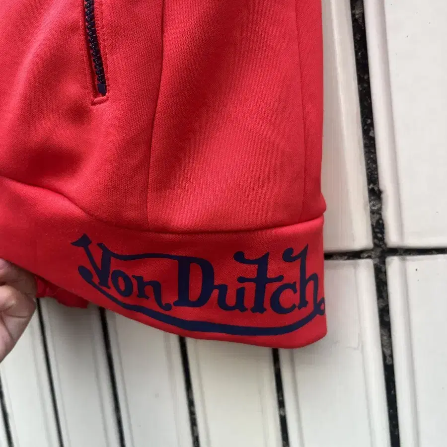 본더치 더블 지퍼 져지 레드 Von Dutch