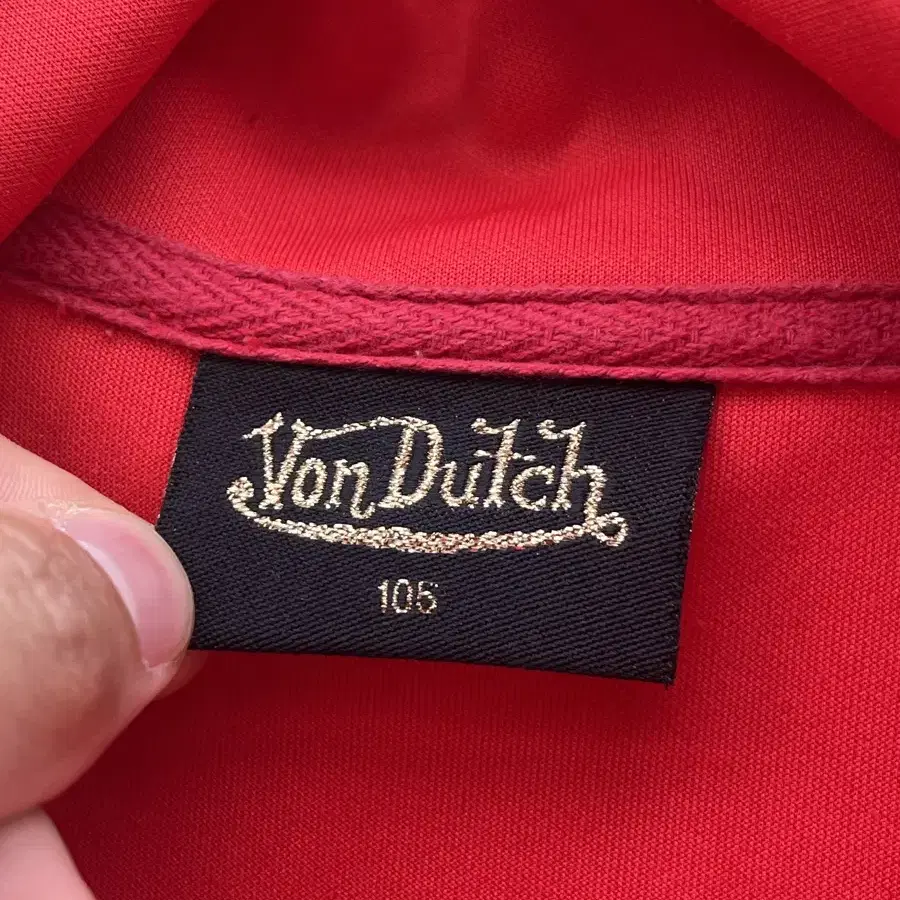 본더치 더블 지퍼 져지 레드 Von Dutch