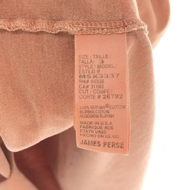 JAMES PERSE 가먼트다잉 반팔 카라티 L 59093