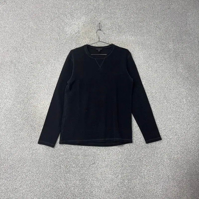 Course Black Stitched Cotton Long Sleeve Tee M