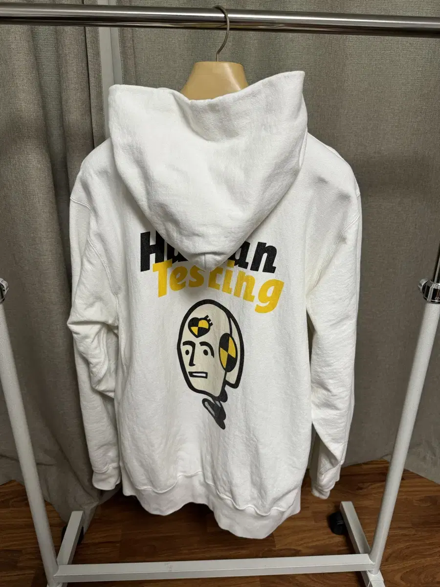 [XXL]Human Made Human Tested Pizza Hoodie White