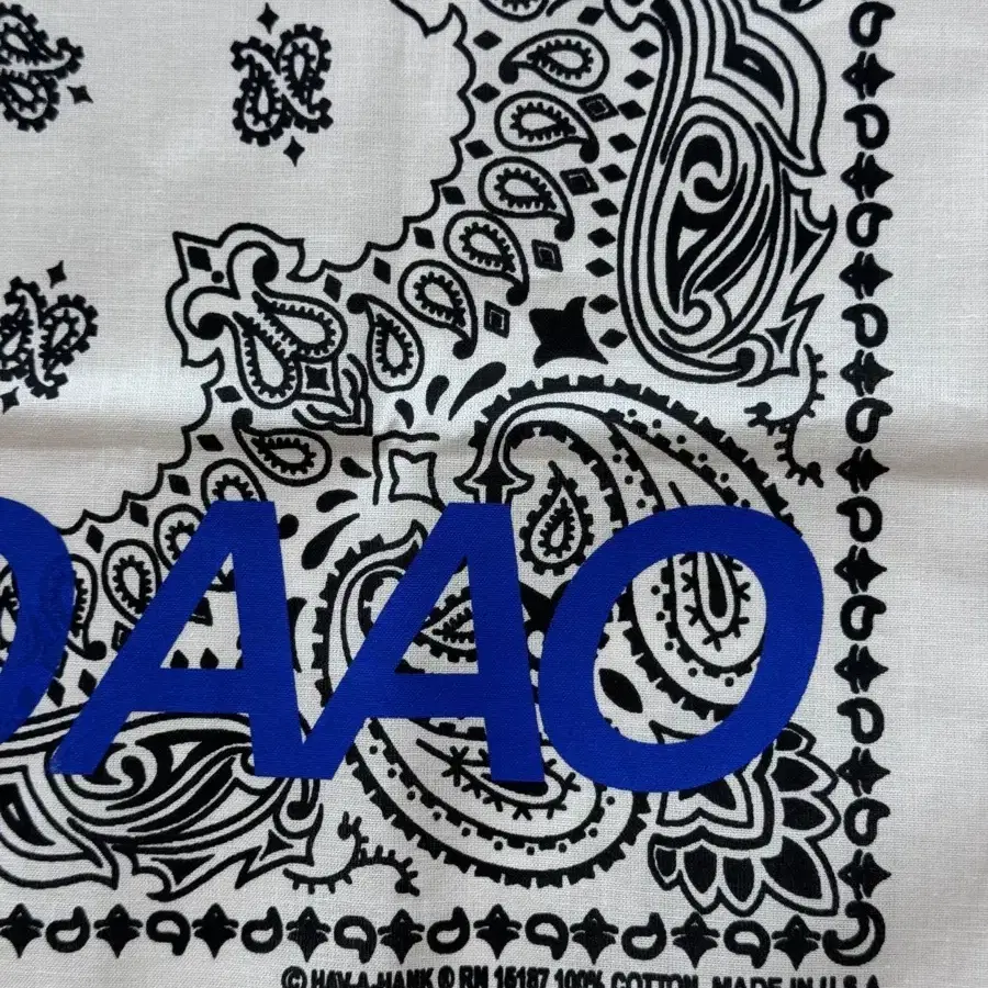 3AAO bandana white/blue