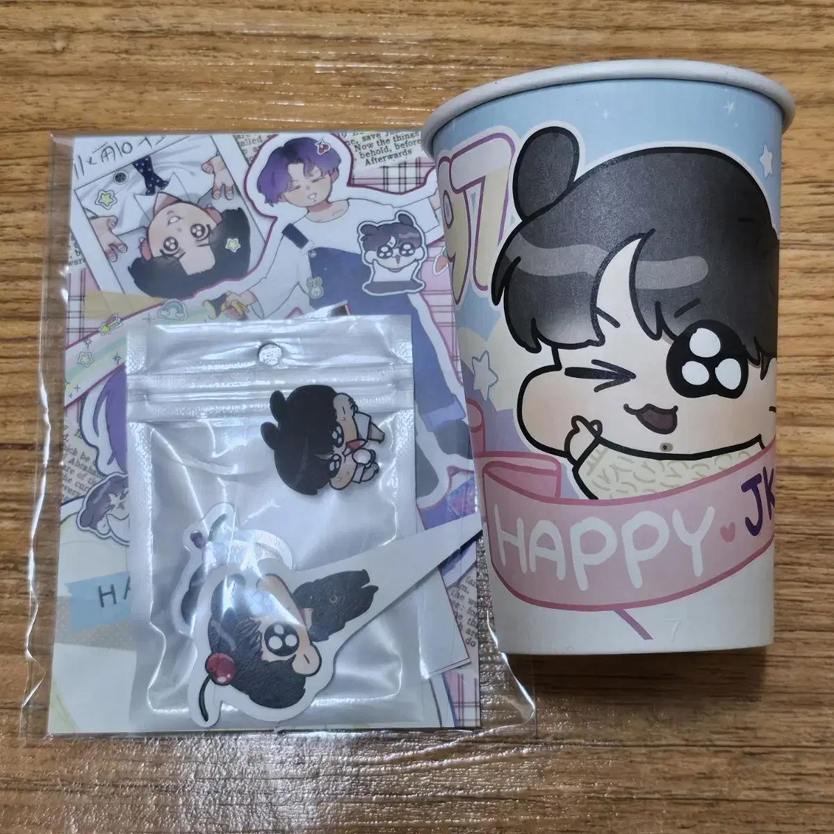 bangtan jungkook birthday cafe cup holder