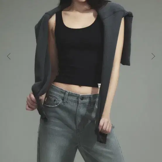 글로니 G CLASSIC RIB TANK (CHARCOAL)