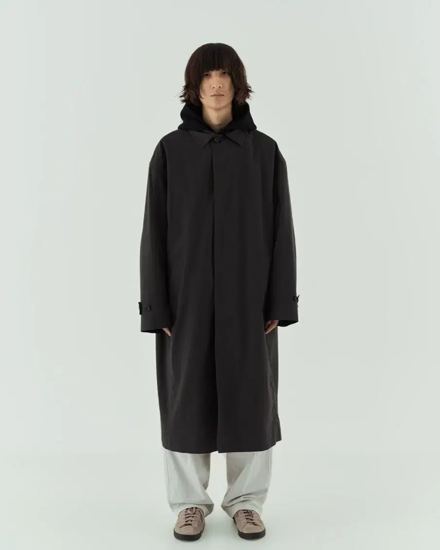 (NEW)Node Archive Chino Maxi Coat Black