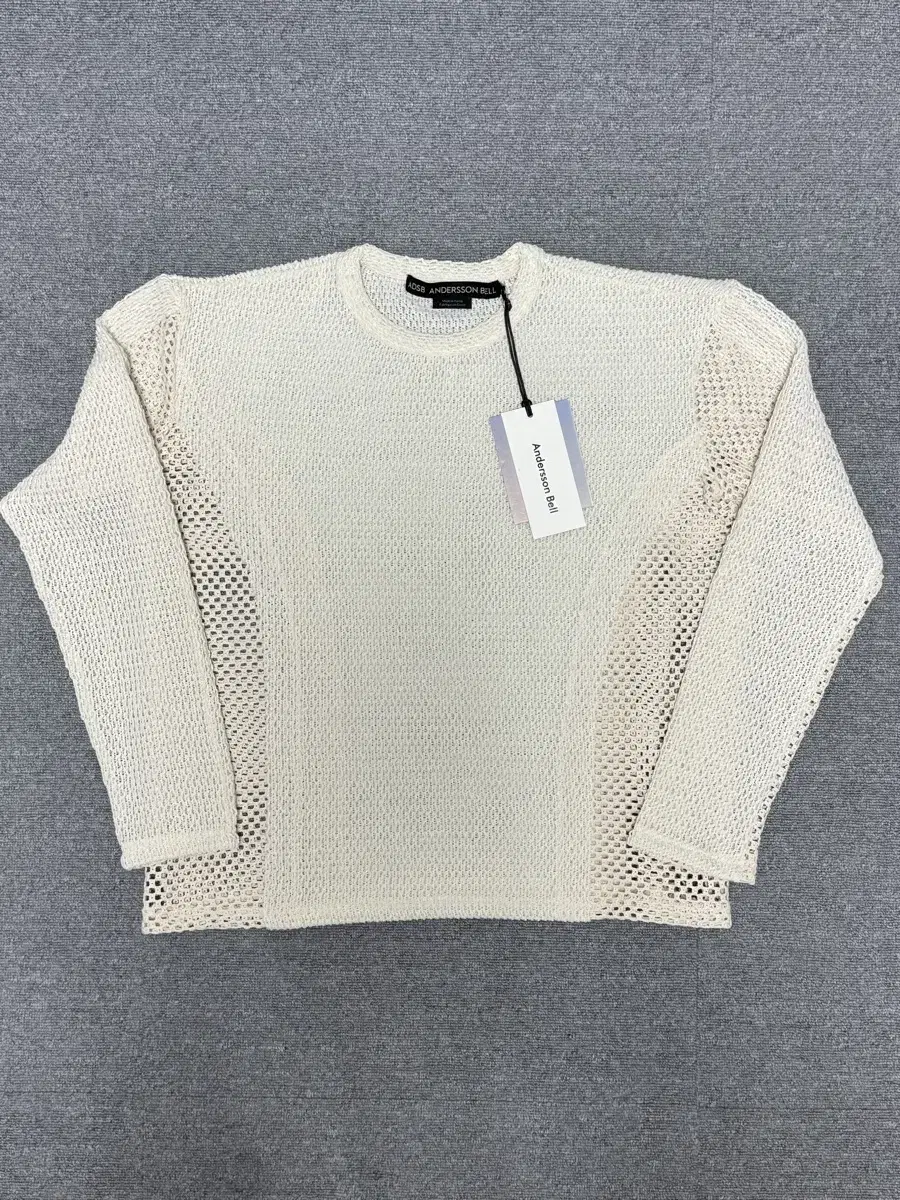 Anderson Belle 24SS Delen net crew-neck sweater off-white M