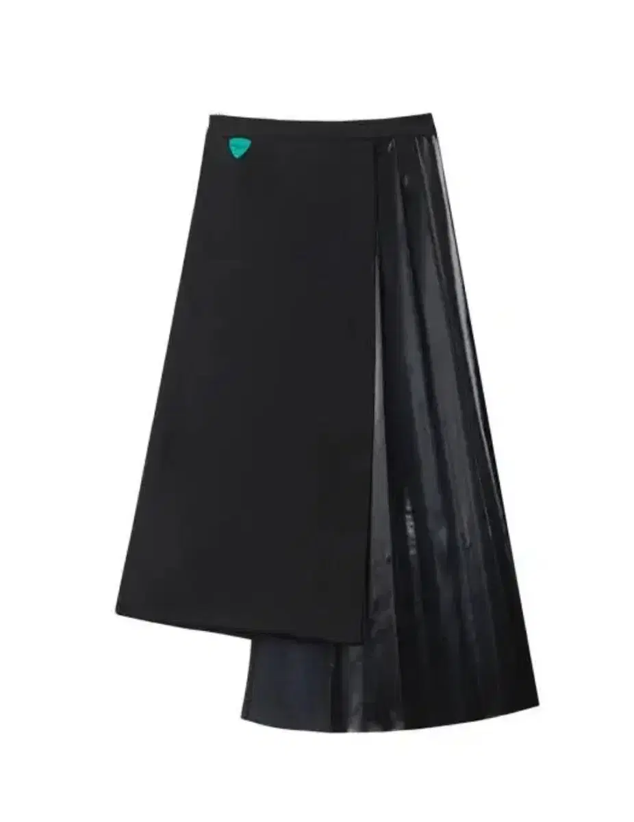 Instant Punk Asymetric Pleated Skirt S in Black