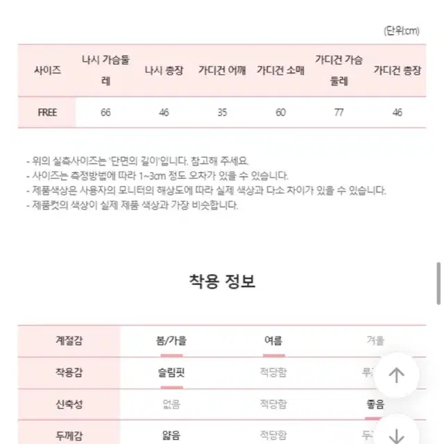 에이블리 쉬폰 나시 가디건 세트 새상품 화이트